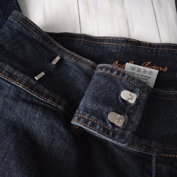 Apollo Jeans women zipper size 7/8 wide  leg  no pockets  color bue  pre owmed - Picture 10 of 10